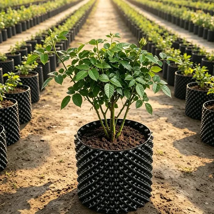 12 pots de pépinière à élagage aérien avec plateaux, pour le contrôle des racines des semis, des légumes et des fruits