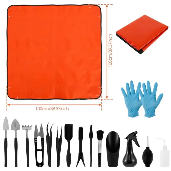 Kit de Mini planteur pour plantes succulentes de jardin, 13/16 pièces, avec tapis de reprise, pour g