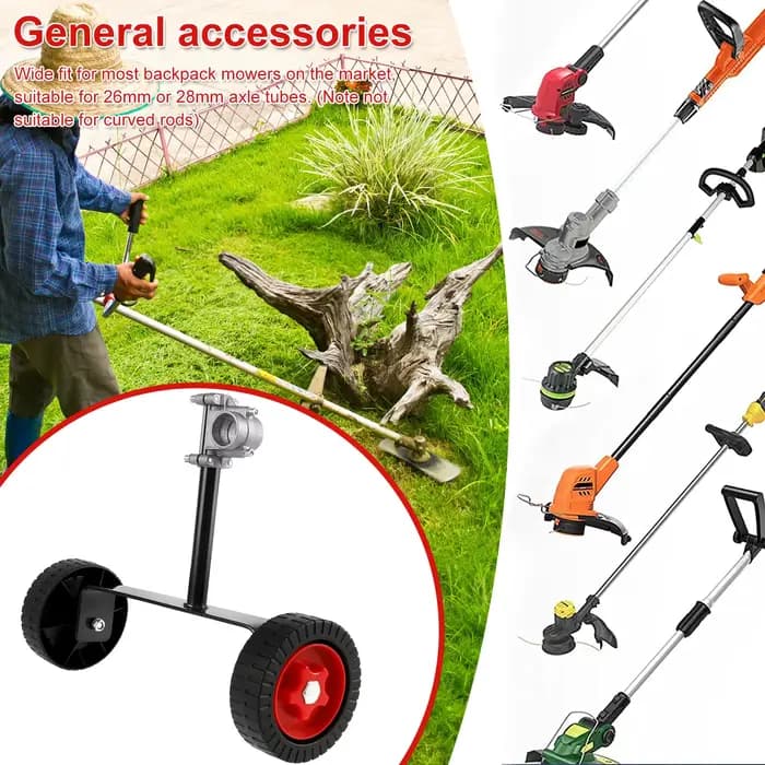 Roue de Support de tondeuse à gazon réglable, roues auxiliaires pour tondeuse à gazon de jardin, acc