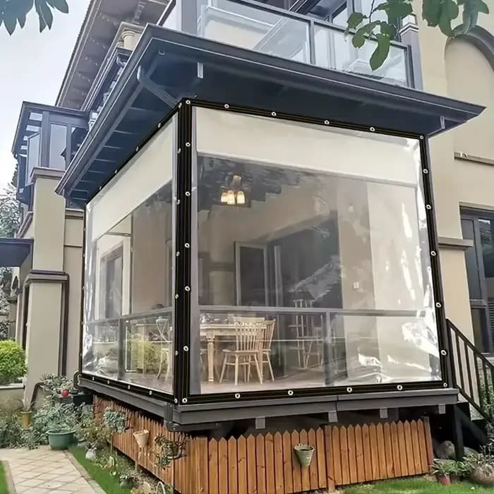 Film plastique Transparent imperméable à la pluie, bâche imperméable pour l'extérieur, terrasse, pla