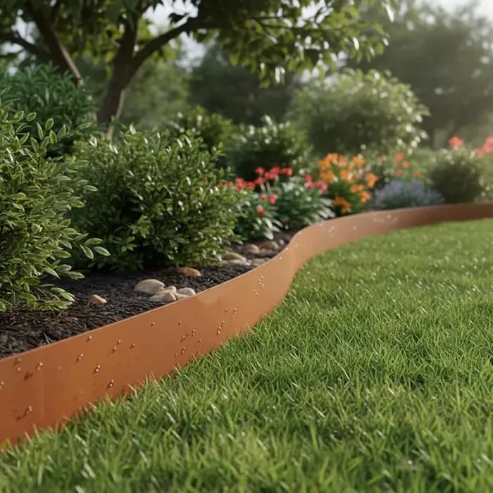 Bordure de jardin en acier résistant aux intempéries, découpable, pour pelouse, aménagement paysager, serre intérieure, cour et patio