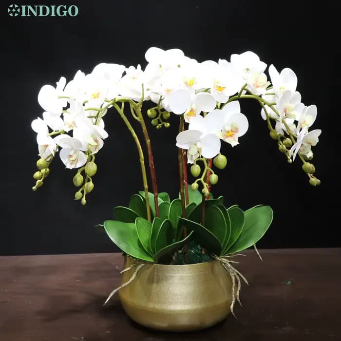 Orchidée cœur violet pour décoration de bureau
