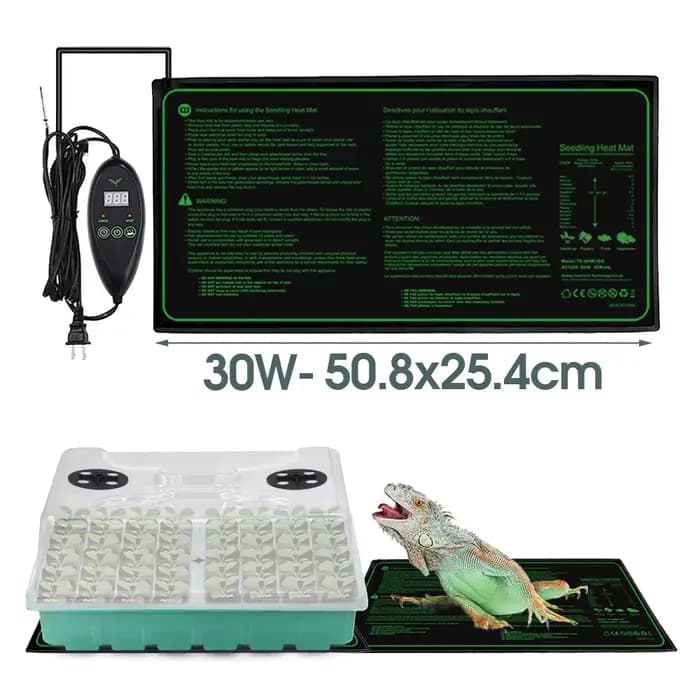 Plateaux de semis Boîte de germination avec chauffage 30W, polymères chauds, kit de démarrage de gra