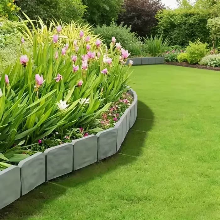 Clôture en plastique imitation pierre assemblable, lot de 20, pour jardinière extérieure, clôture dé