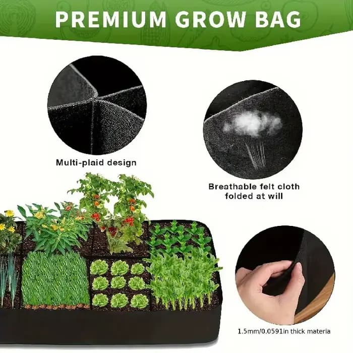 Jardinage à domicile 128 gallons 8 grilles sac de plantation respirant épaissi tridimensionnel légumes pomme de terre