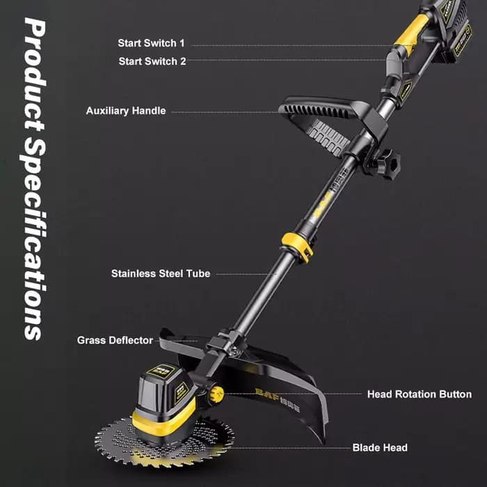 Tondeuse à gazon électrique portable sans balais