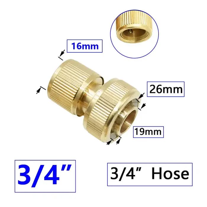 Connecteur rapide de tuyau en laiton, 1/2 ''3/4'' 1 '', 16mm 20mm, adaptateur de couplage de robinet