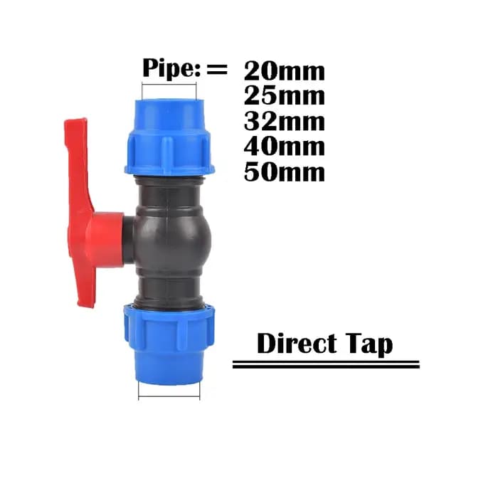 Connecteur de robinet de tube PE en plastique