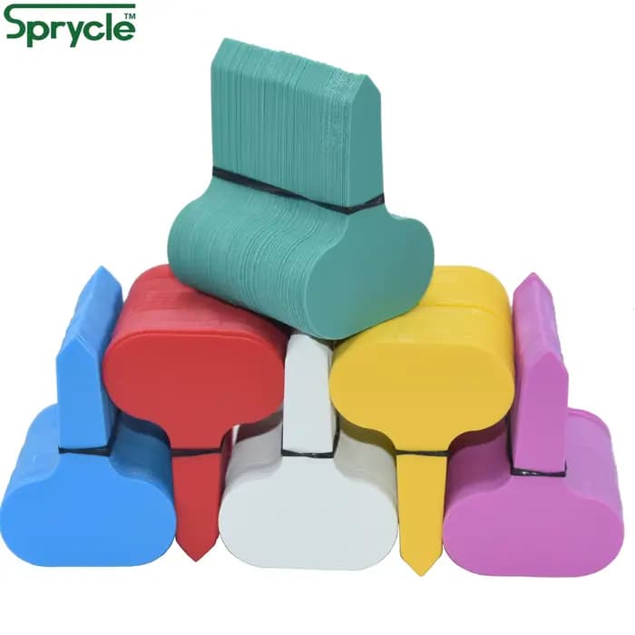 SPRINCLE-Marqueurs de Plantes Colorés en PVC, 50x70mm, Piquets de Jardin, Bonsaï, Succulent, SeFoggi