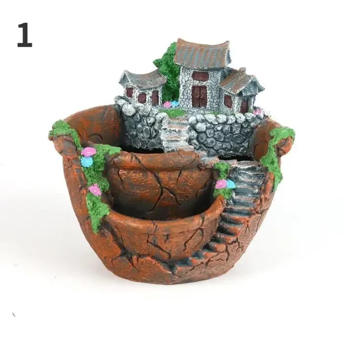 Pot de fleurs en résine pour plantes succulentes