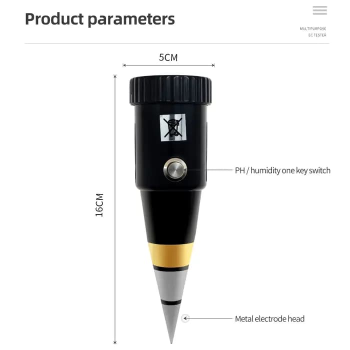 Testeur d'humidité du sol 2 en 1 /4 en 1, testeur d'acidité et d'humidité du sol, sonde à capteur mé