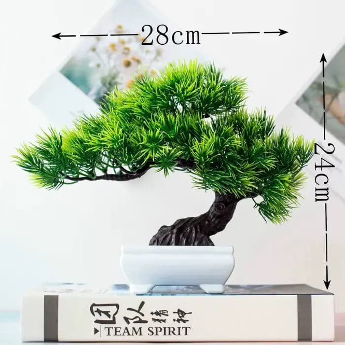 Nouvelles plantes artificielles vertes bonsaï petit arbre herbe fleur en pot bonsaï Halloween mariage fête de noël décor de bureau à domicile