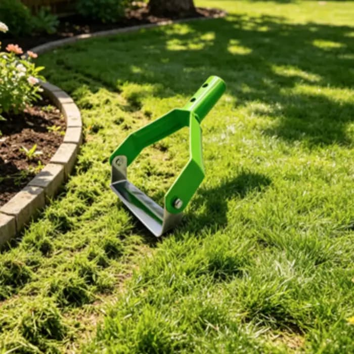 Houe de jardin robuste en acier au carbone, houe à boucle efficace pour le désherbage et le jardinage
