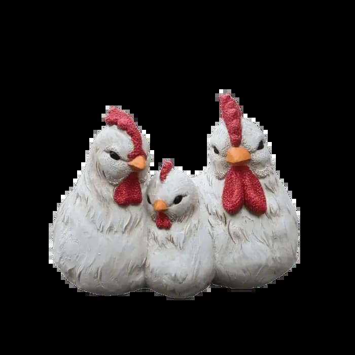 Décoration Créative : Pot de Fleurs Famille de Poulets