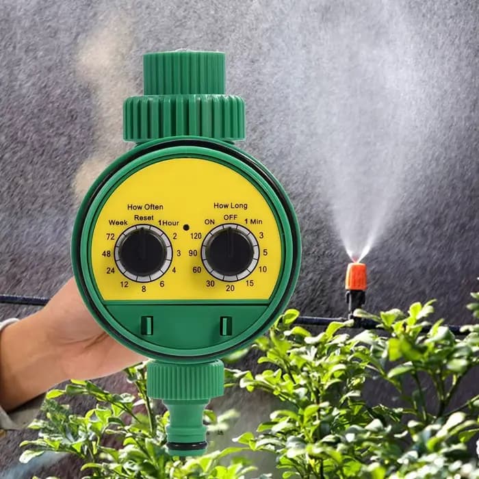 Tuyau d'arrosage automatique électronique de jardin en plastique vert extérieur