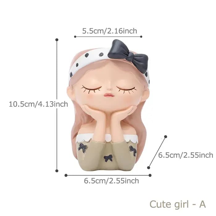 Pot de fleur de fille mignonne pour plantes succulentes