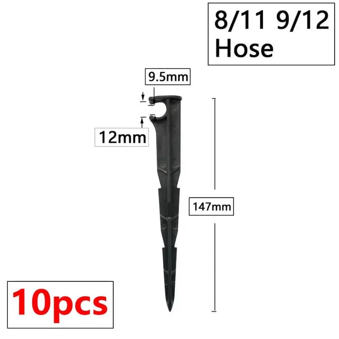 Jardin 1/4 "3/8" 16mm 20mm tuyau 11cm 20cm "C" forme fixe tiges support