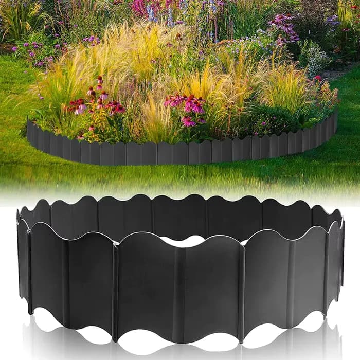 Barrière de jardin fixe 15x14cm, bordure de jardin en plastique, bordure de paysage, Kit de bord de
