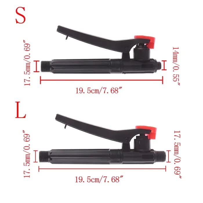 Pièces de poignée de pulvérisation de pistolet à gâchette noir + rouge, pour l'élimination des mauva