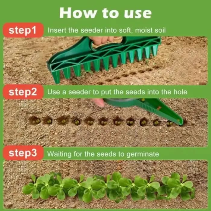 Semoir manuel portable pour semis de jardinage