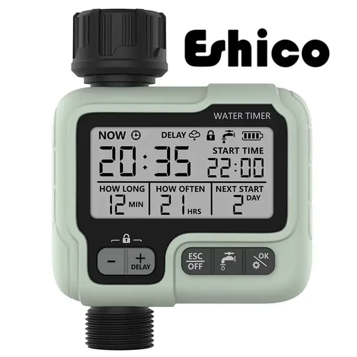 Système d'arrosage intelligent d'extérieur pour jardin Eshico HCT-322, minuterie d'arrosage programm