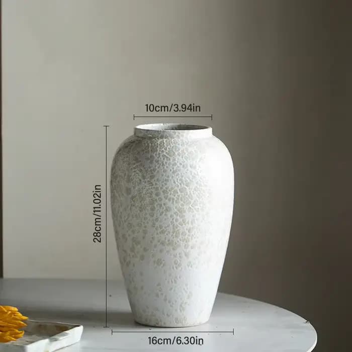Grand vase en céramique élégant-pot décoratif, vase floral ou de jardin de table-léger, parfait pour