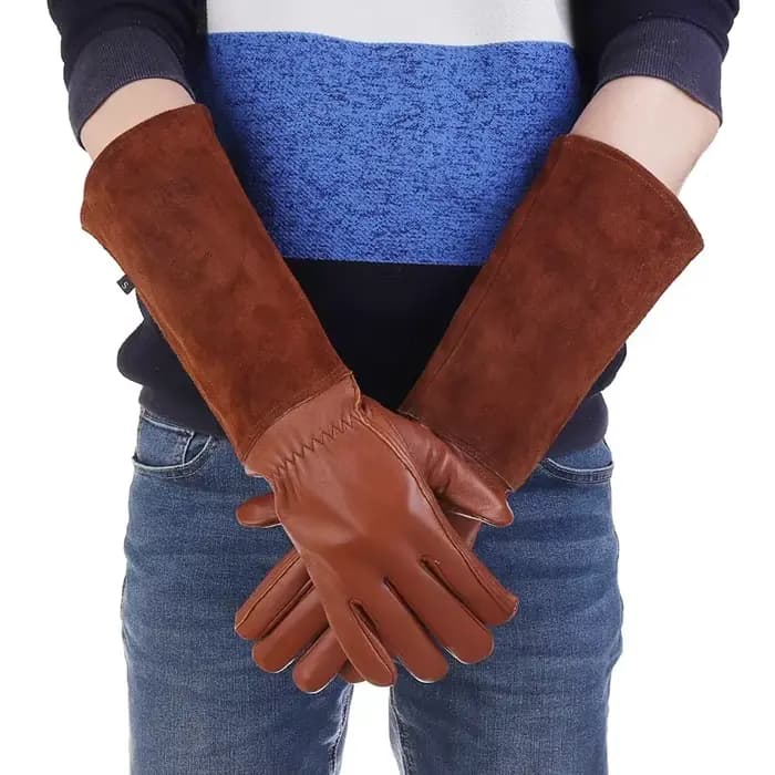 1 paire de gants de jardinage robustes pour la taille des roses, résistants aux épines, à manches longues, pour le travail et la soudure