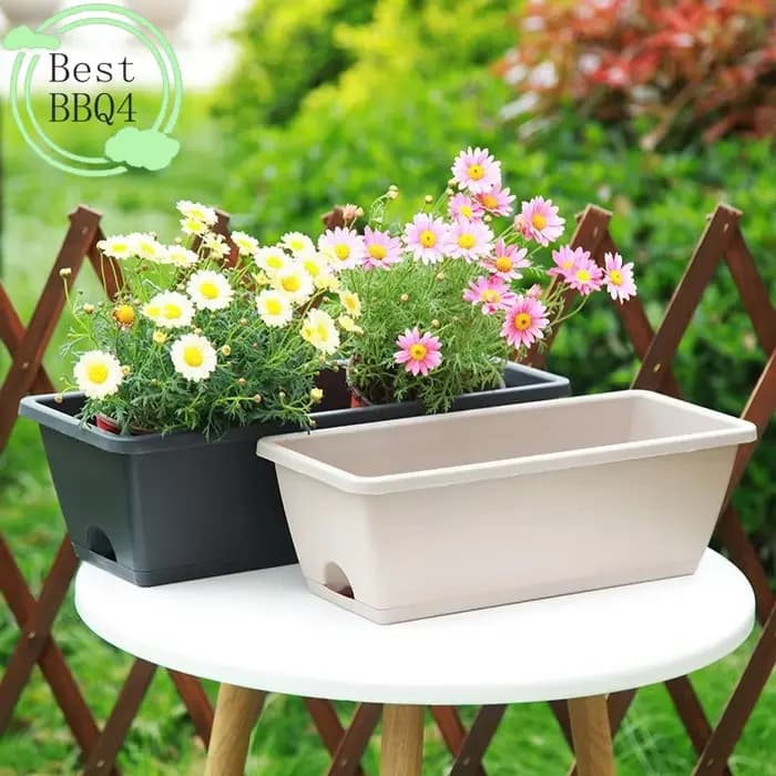 (BBQ4) Pot de culture auto-absorbant pour légumes d'intérieur avec base