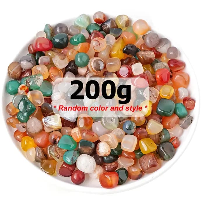 Pierre de floufflage ronde de couleur 200g 1-1.6cm