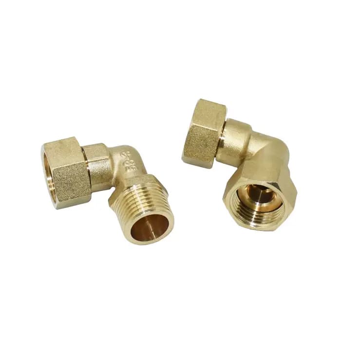 Connexion coudée en laiton 1/2 ", connecteur de tuyau d'eau fileté en métal et cuivre à 90 degrés, a