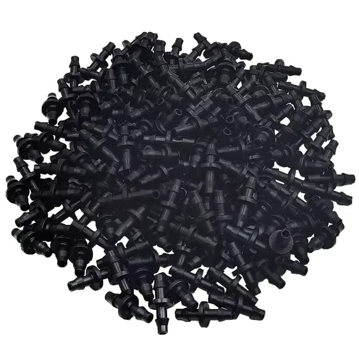 20/50/100 pièces 1/4 ''accouplement barbelé pour tube de tuyau 4/7mm Micro débit goutte à goutte Irr