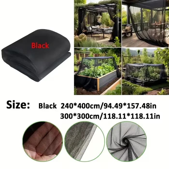 Moustiquaire noire pliable et extensible