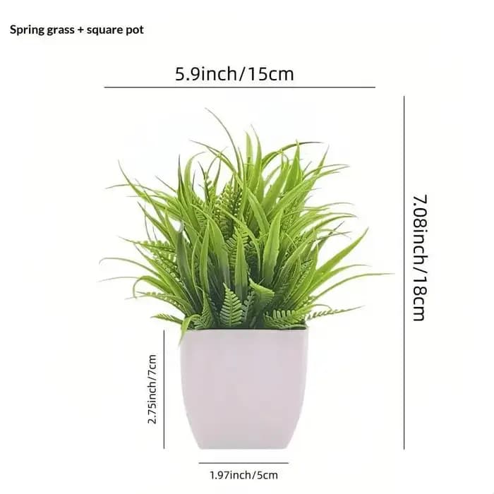 Plantes artificielles en pot avec feuillage réaliste et sans entretien, parfaites pour la décoration de la maison, du bureau, de la salle de bain, de la table ou des étagères.