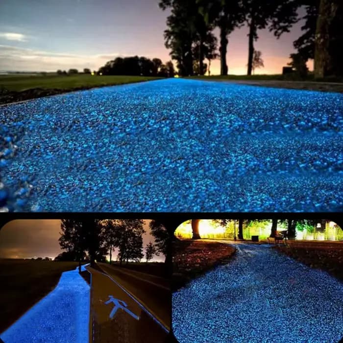1000-3000 pièces sable lumineux brille dans la nuit galets pierre maison jardin cour chemin extérieur pelouse décoration
