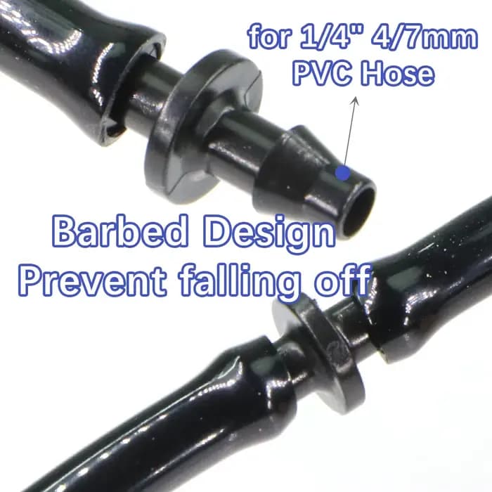 Adaptateur de tuyau pas à barbe 1/4 ", 50 pièces, 4/7mm, arrosage de jardin, tuyau en PVC, connexion