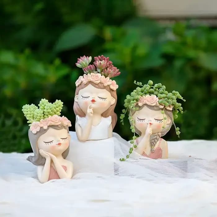 Petit kit de pot de plante succulente nickel é avec trou de proximité