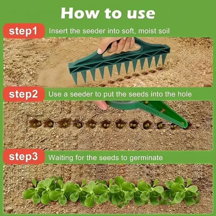 1/5 pièces Épandeur de semences manuel portable pour jardinage
