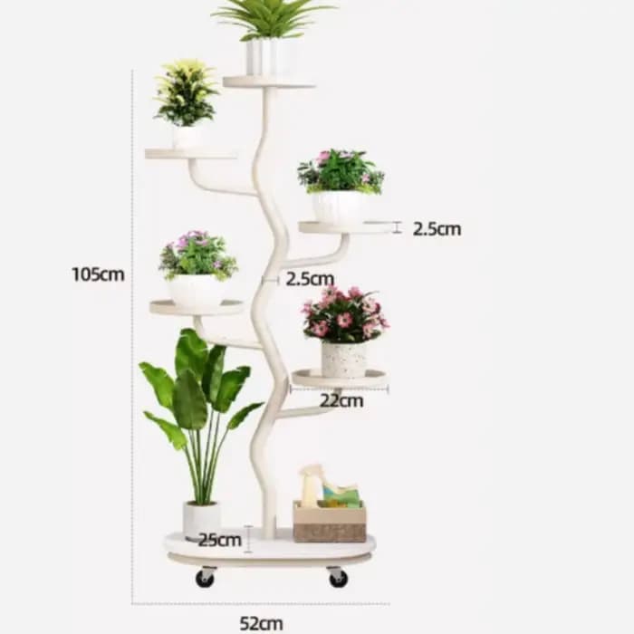 Support de plantes vertical à plusieurs niveaux en métal rond, étagère de luxe pour arbres, décoration d'intérieur et d'extérieur