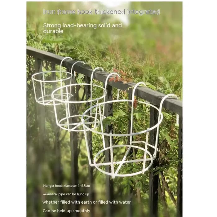 Garde-corps circulaire suspendu pour pot de fleurs, garde-corps d'art en fer, garde-corps domestique