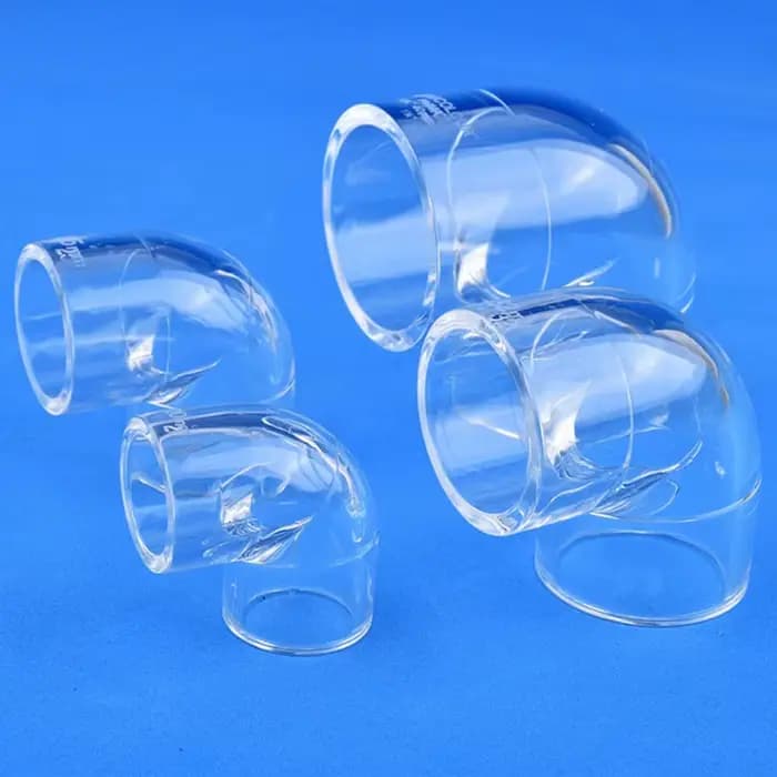 16~50mm Acrylique 90 ° Raccords de tubes transparents coudés, connecteur de tuyau d'eau d'aquarium