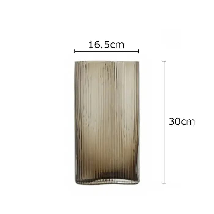 Vase en verre à Grain Vertical de grand diamètre