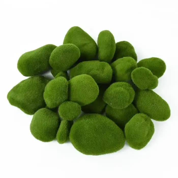 Fausse plante verte artificielle pour décoration de pot de fleur, pierre de mousse de simulation, bo