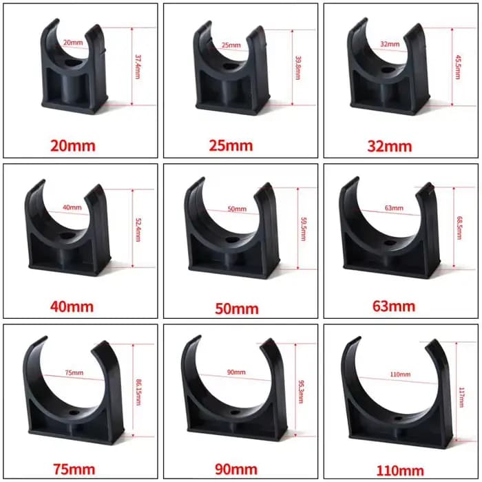 2~20 pièces I.D. Raccord de fixation pour tuyau UPVC 20~110mm, adaptateur d'irrigation de jardin, aq