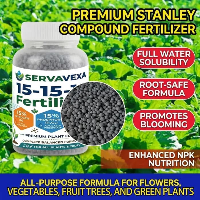 Engrais granulaire premium 15-15-15 - Alimentation végétale NPK équilibrée (azote, phosphore, potass