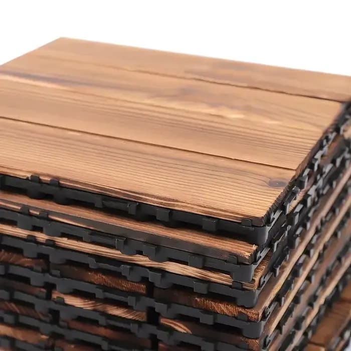 Planches en bois pour balcon et cour, plancher en bois massif satisfait pour jardin, plast en bois a