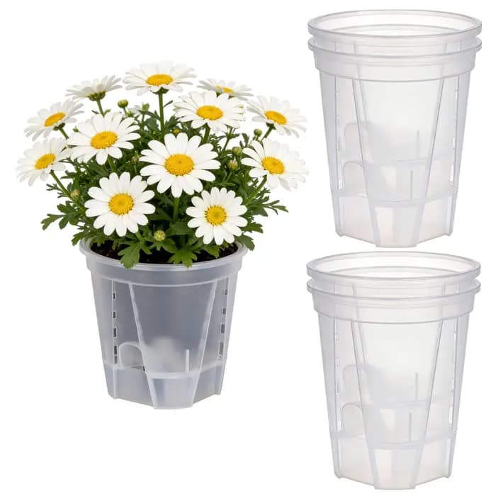 Lot de 5 pots auto-arrosants pour orchidées