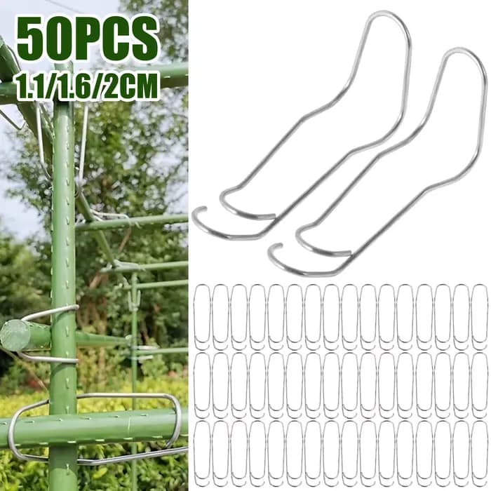 Boucles de connexion en treillis pour plantes, 50 pièces, Support de tuyau d'escalade, outil de fixa