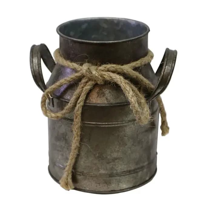 Pot de fleur vintage en métal portable, feuille de fer, décoration de la maison, style pastChev, bal