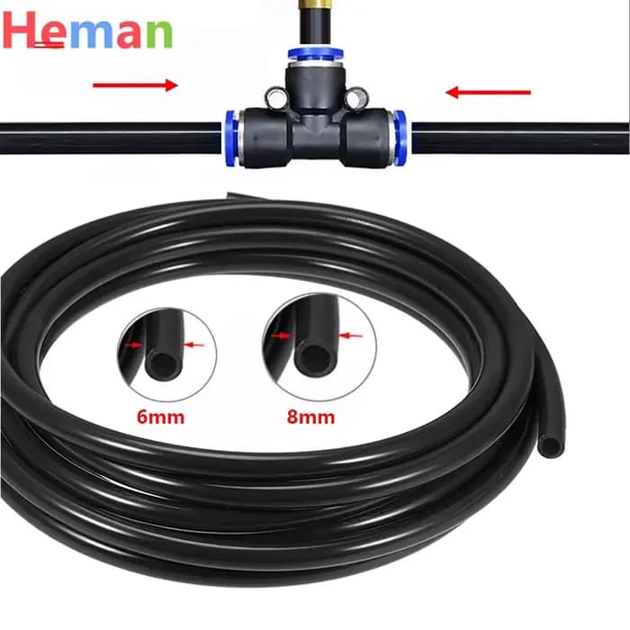 Tuyau PE 5M/10M/20M, 6mm 8mm, pour système de refroidissement par brumisation, pour l'extérieur, l'a