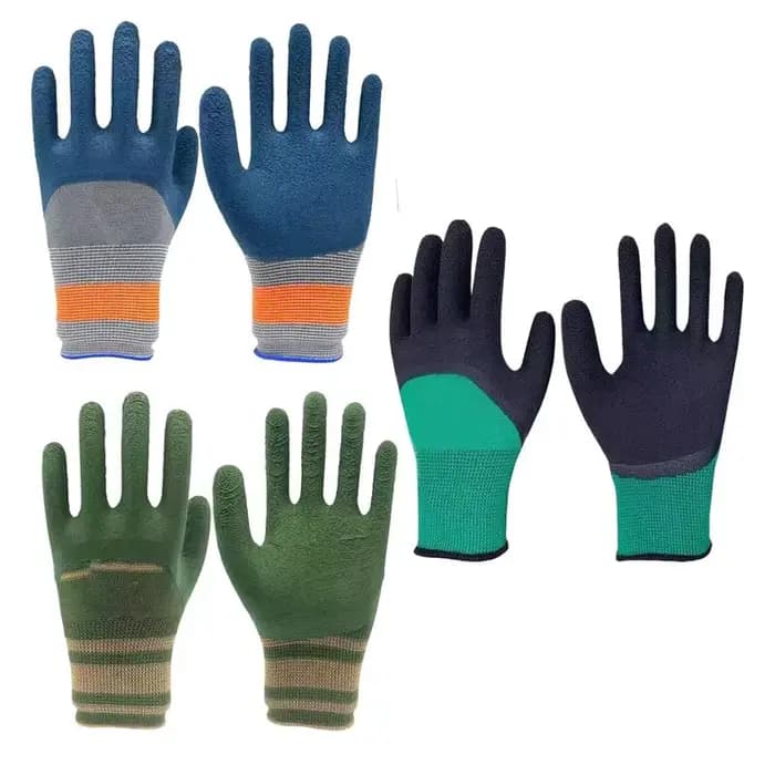 1 paire de gants de jardinage en latex imperméables